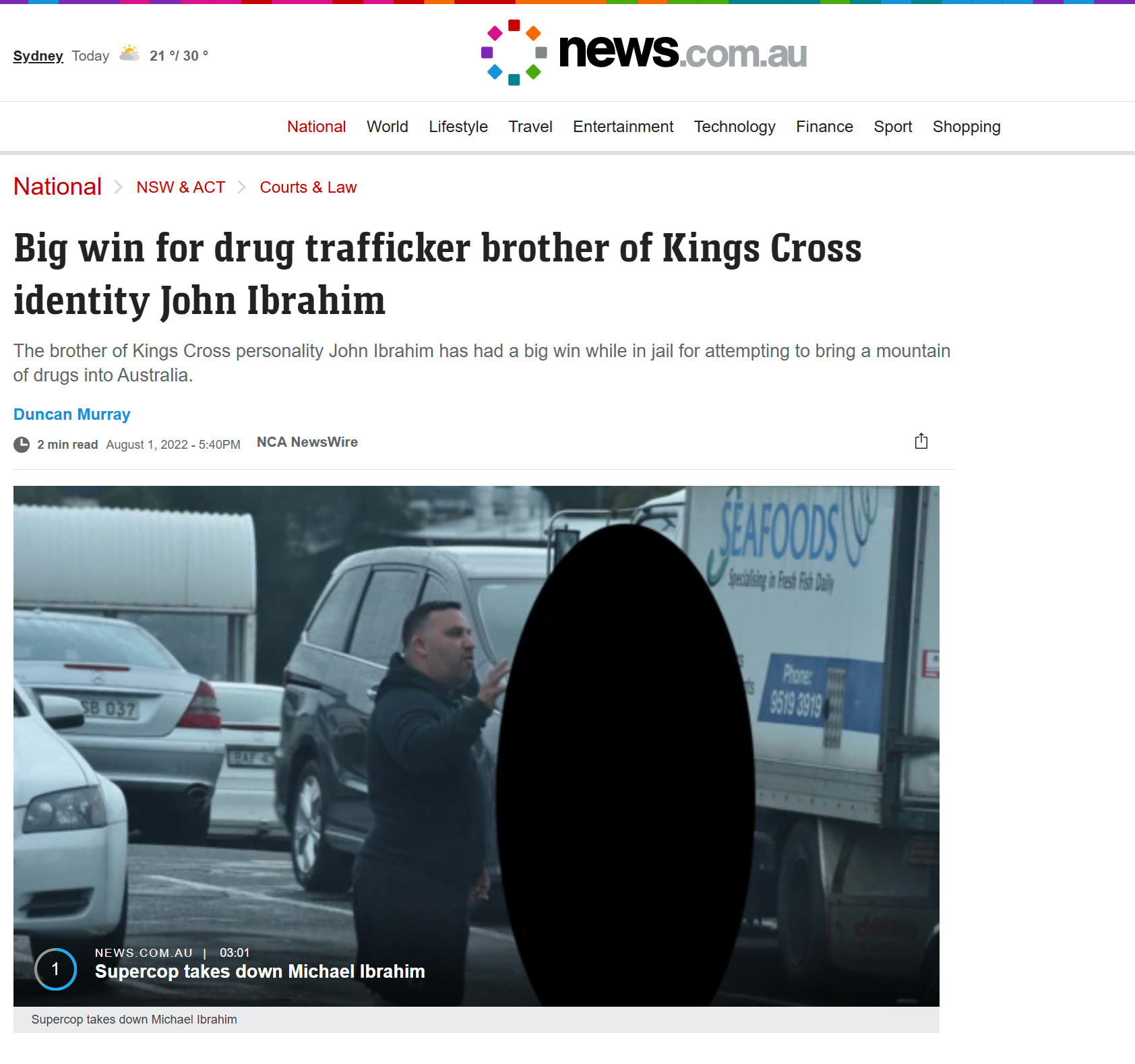 Big win for drug trafficker brother of Kings Cross identity John Ibrahim