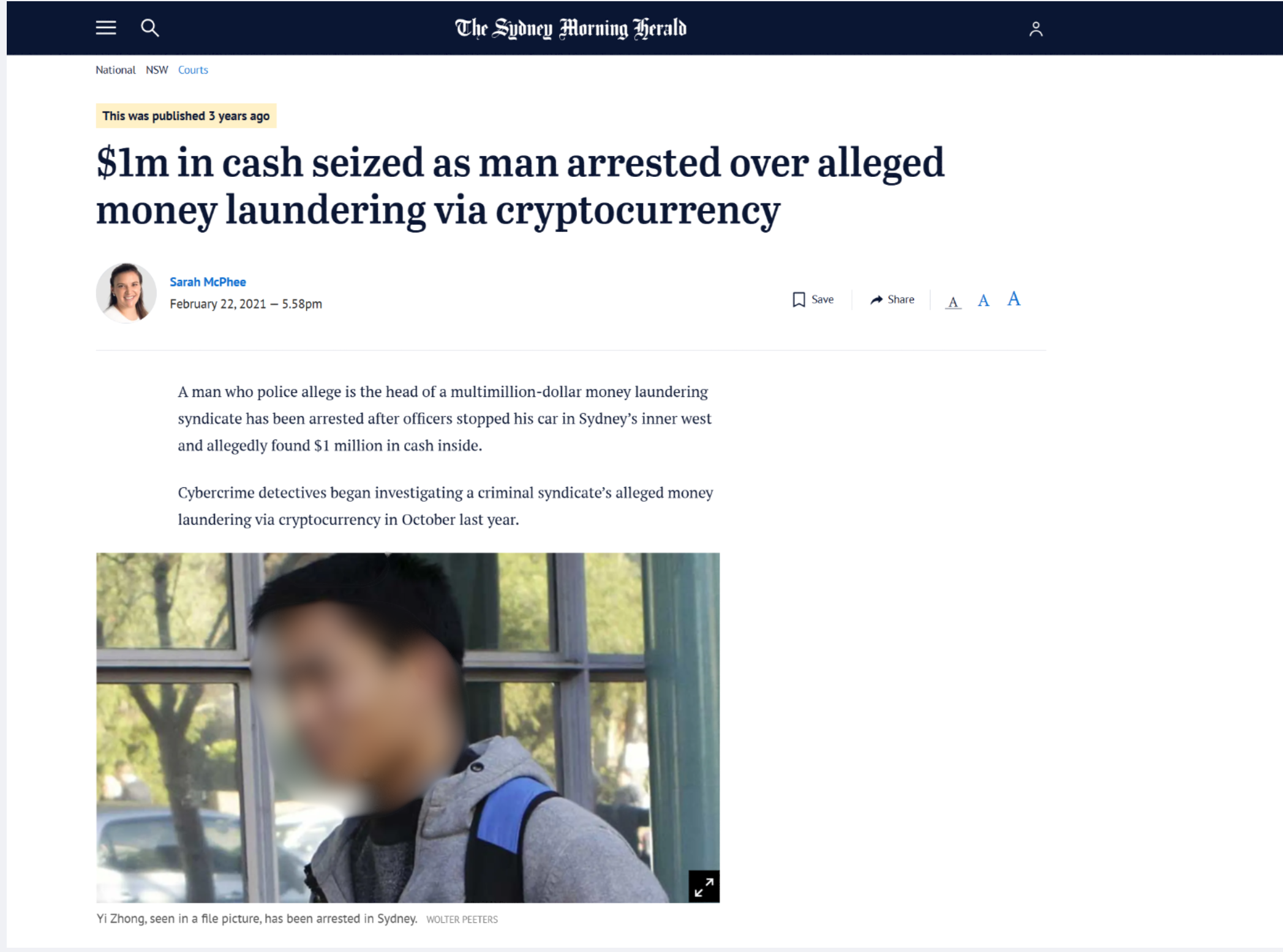 Man sentenced after laundering almost $6 million in Bitcoin