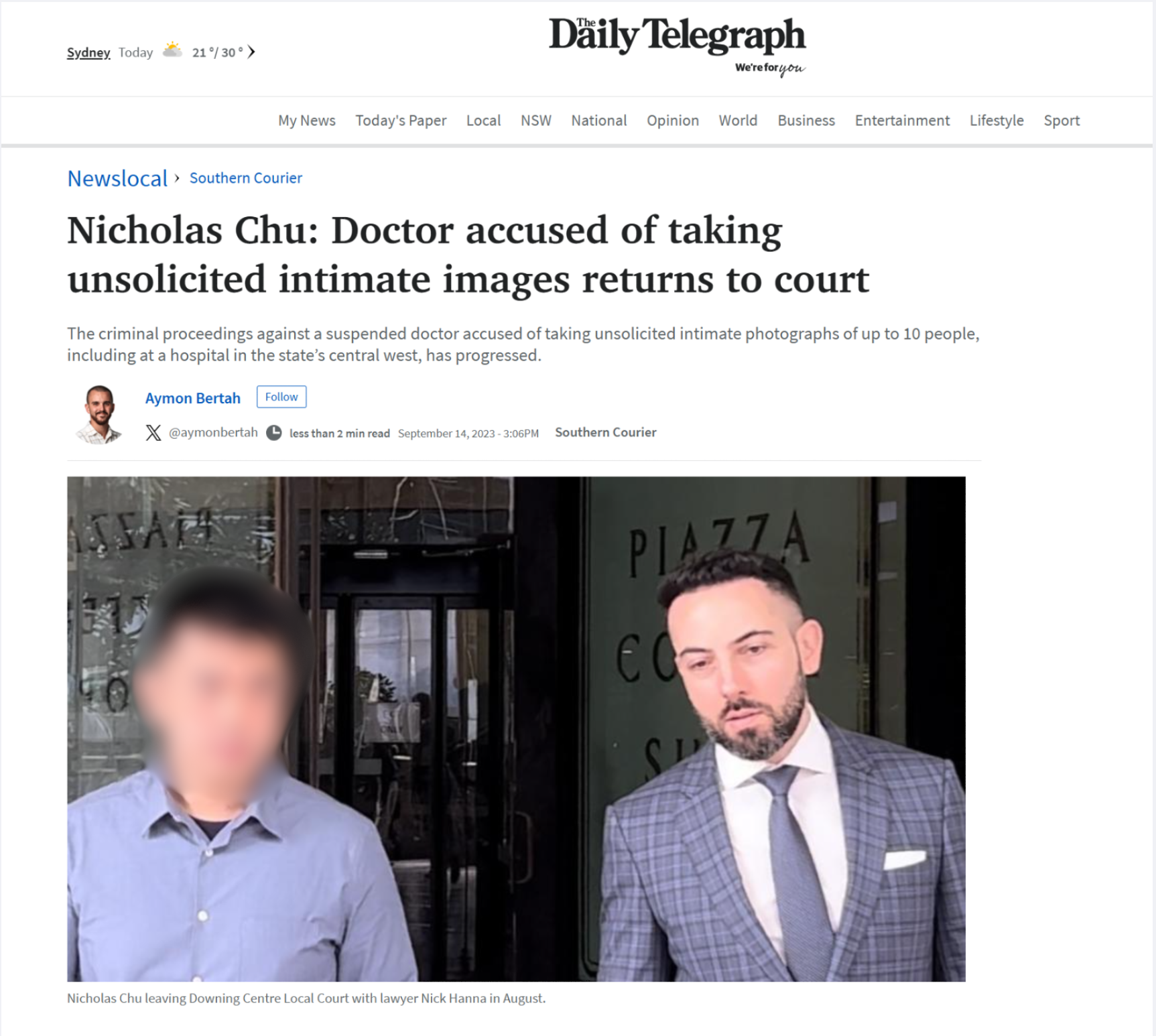Bail granted for doctor accused of taking unsolicited intimate images