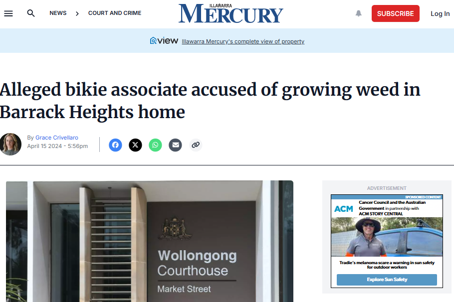Bail granted for client allegedly growing weed in own home